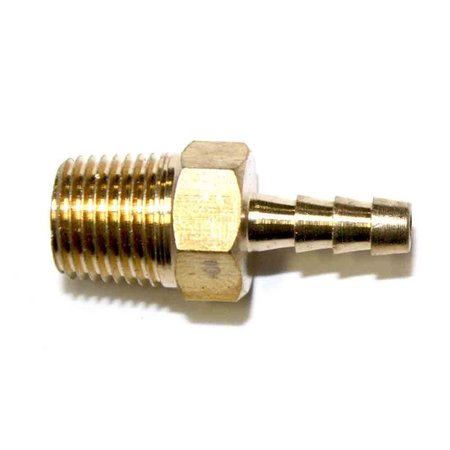 INTERSTATE PNEUMATICS Brass Hose Barb Fitting, Connector, 1/8 Inch Barb X 1/8 Inch NPT Male End, PK 50 FM22-50K